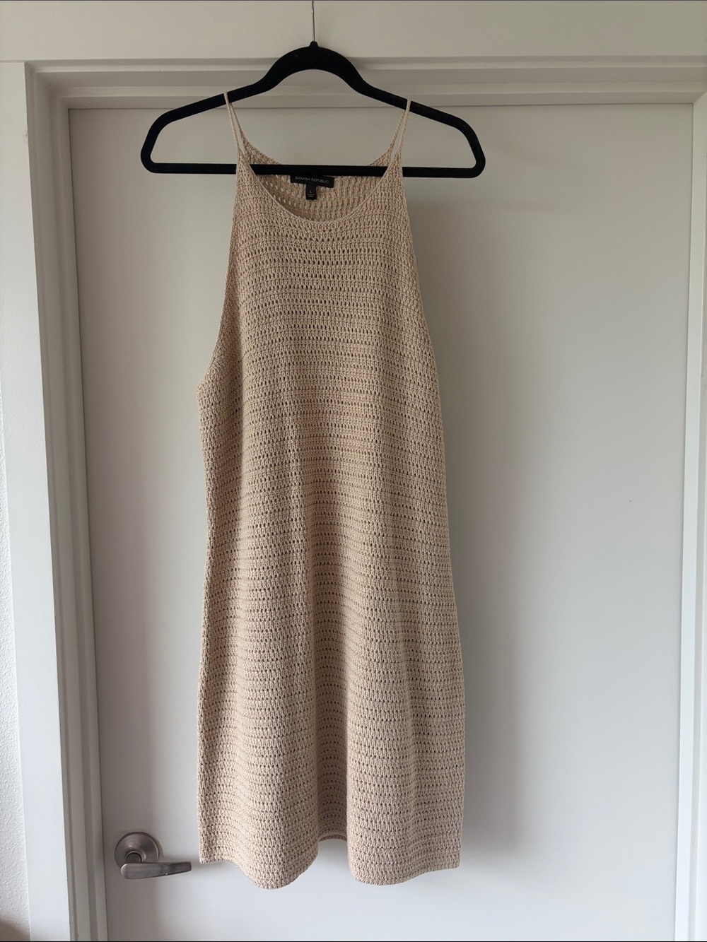 Banana Republic Beige Crochet Midi Dress